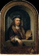 Gerard Dou self-portrait with a Palette oil painting on canvas